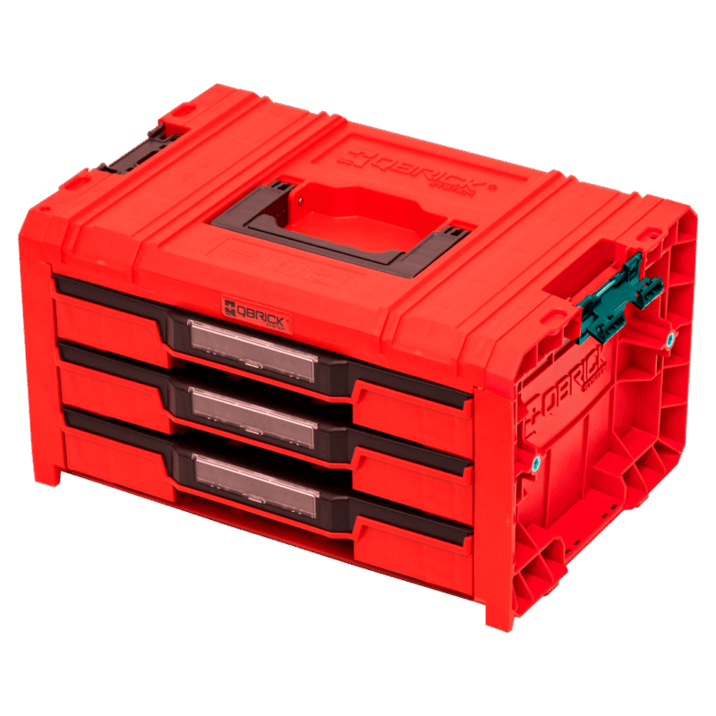 Szuflada z zestawem organizerów QS Pro Drawer 3 Toolbox Expert RED Ultra HD