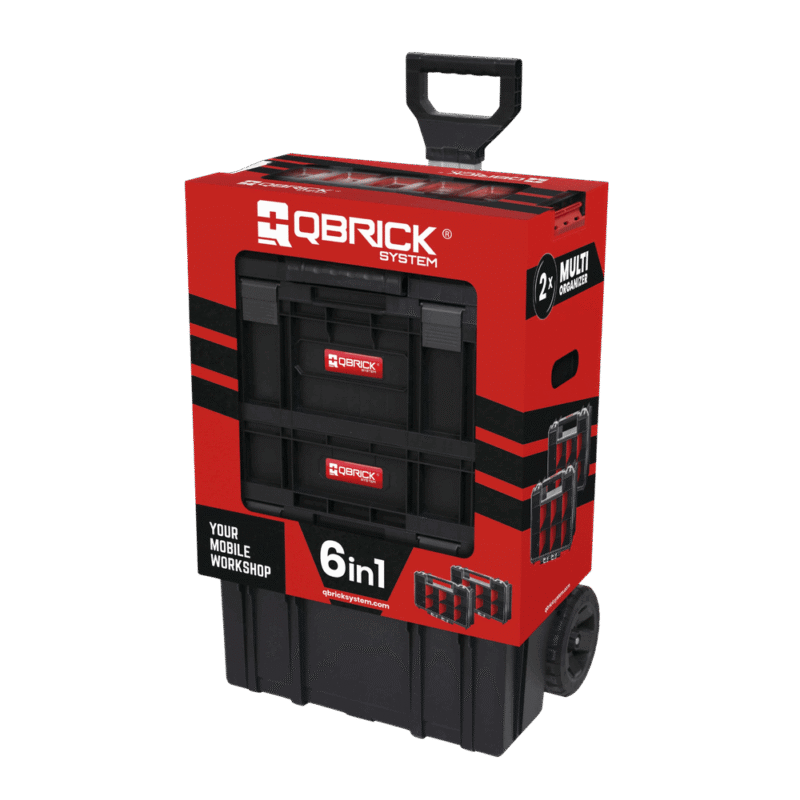 Zestaw skrzyń narzędziowych na kółkach Qbrick System TWO SET 6w1