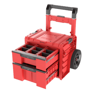 Mobilna skrzynka z szufladami Qbrick System PRO Cart 2.0 Plus Drawer 2 RED Ultra HD - obrazek 3