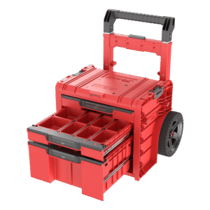 Mobilna skrzynka z szufladami Qbrick System PRO Cart 2.0 Plus Drawer 3 RED Ultra HD - obrazek 3